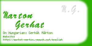 marton gerhat business card